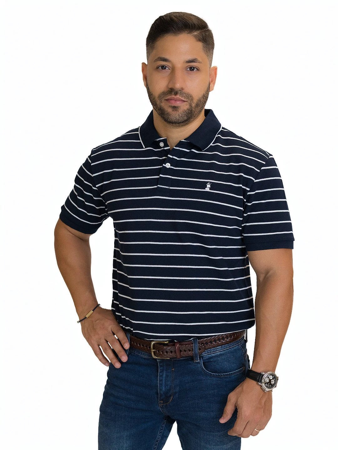 Poloshirt 1492 Mangas Cortas Rayas Para Caballeros by 1492