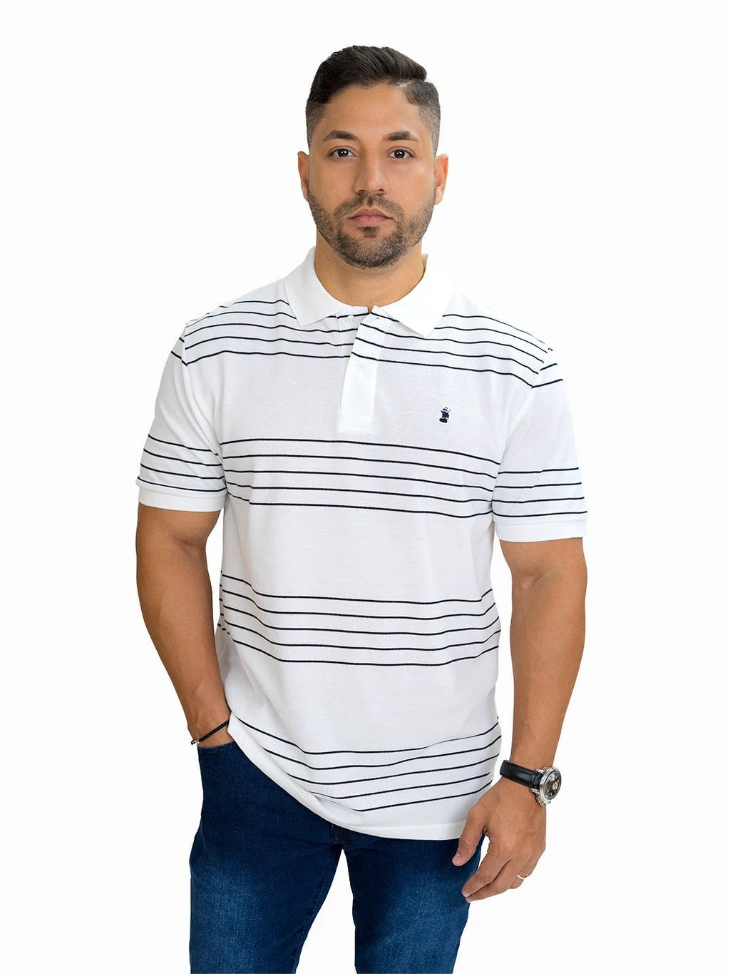 Poloshirt 1492 Mangas Cortas Rayas Para Caballeros by 1492