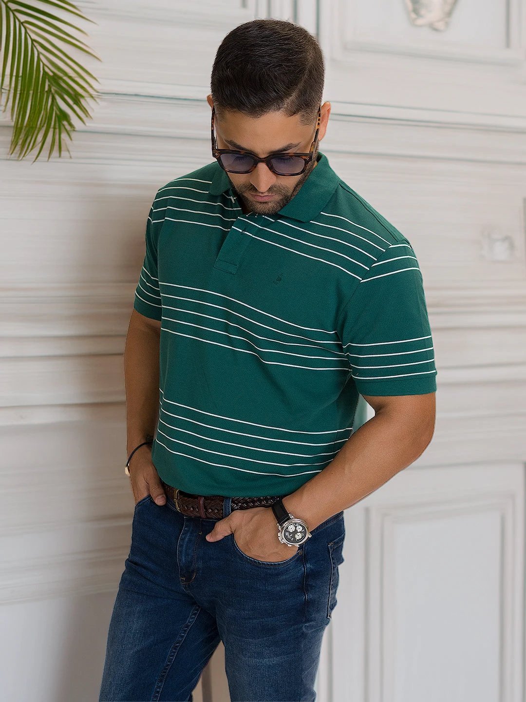 Poloshirt 1492 Mangas Cortas Rayas Para Caballeros by 1492