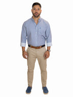 Camisa 1492 Mangas Largas Rayas Para Caballeros by 1492
