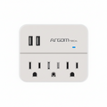 ADAPTADOR ARGOM 3 OUTLET2 PORT USB
