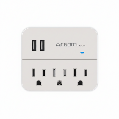ADAPTADOR ARGOM 3 OUTLET2 PORT USB