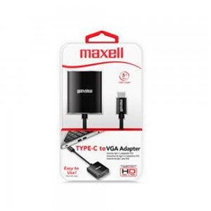 ADAPTADOR MAXELL USBC MALE TO VGA FEMALE BLACK