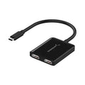 ADAPTADOR SABRENT USB C TO DUAL HDMI 4K FEMALE BLACK
