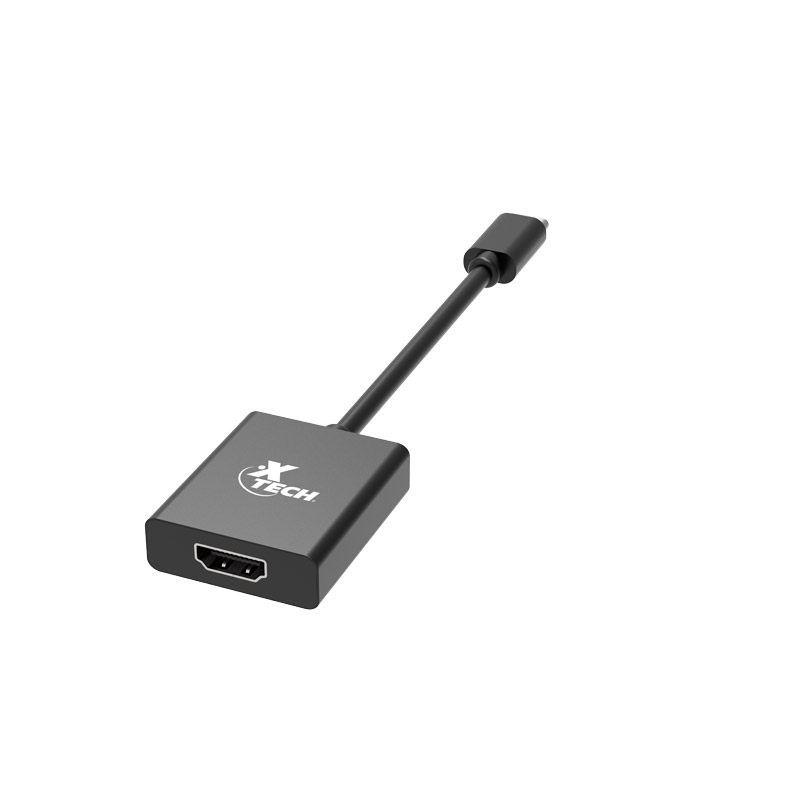 ADAPTADOR XTECH VIDEO USBC MALE TO HDMI FEMALE BLACK