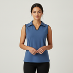 Blusa Posh sin Mangas Lisa para Damas con modelo (AI)