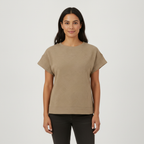 Blusa Posh Mangas Cortas Lisa para Damas con modelo (AI)