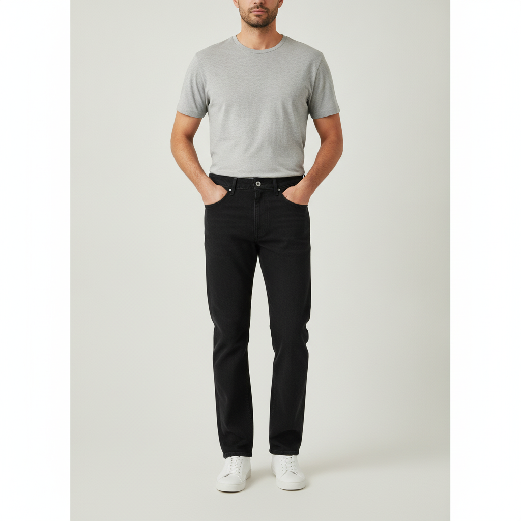 Pantalones Jeans Regatta para Caballeros con modelo (AI)