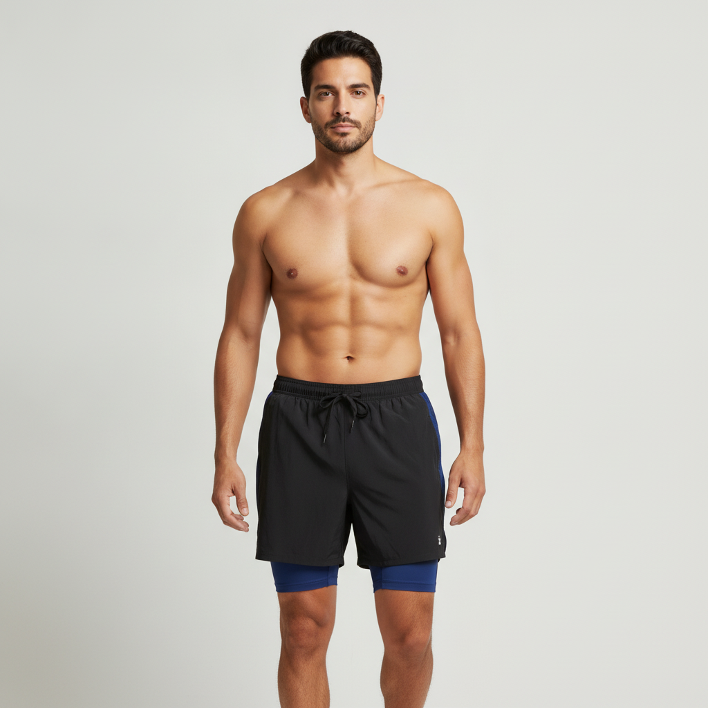 Pantalón Corto 1492 Deportivo para Caballeros con modelo (AI)