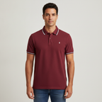 Poloshirt 1492 Mangas Cortas Liso para Caballeros con modelo (AI)