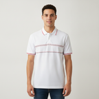 Poloshirt 1492 Mangas Cortas Rayas para Caballeros con modelo (AI)