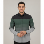 Camisa 1492 de Mangas Largas con Rayas para Caballeros con modelo (AI)