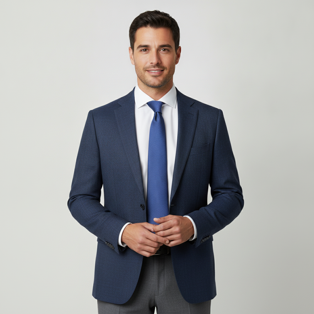 Corbata Oscar de La Renta para Caballeros con modelo (AI)