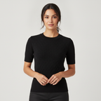 Sweater Rio + Rain Mangas Cortas para Damas con modelo (AI)