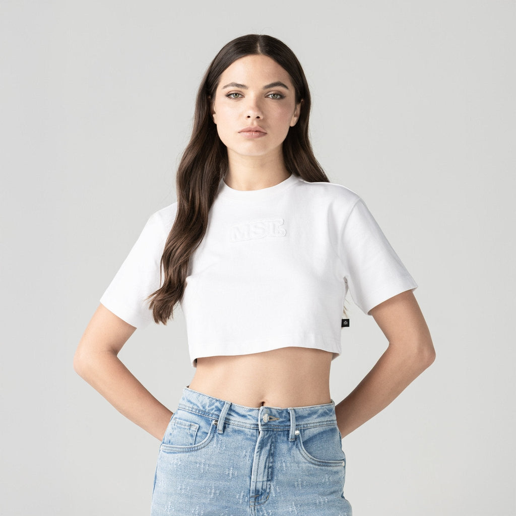 ALANI CROP TOP WOMEN WHITE - Monastery | Tienda Oficial Colombia