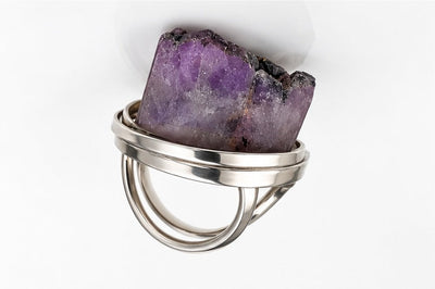 Anillo de plata 925 y Bolivianita geometrica
