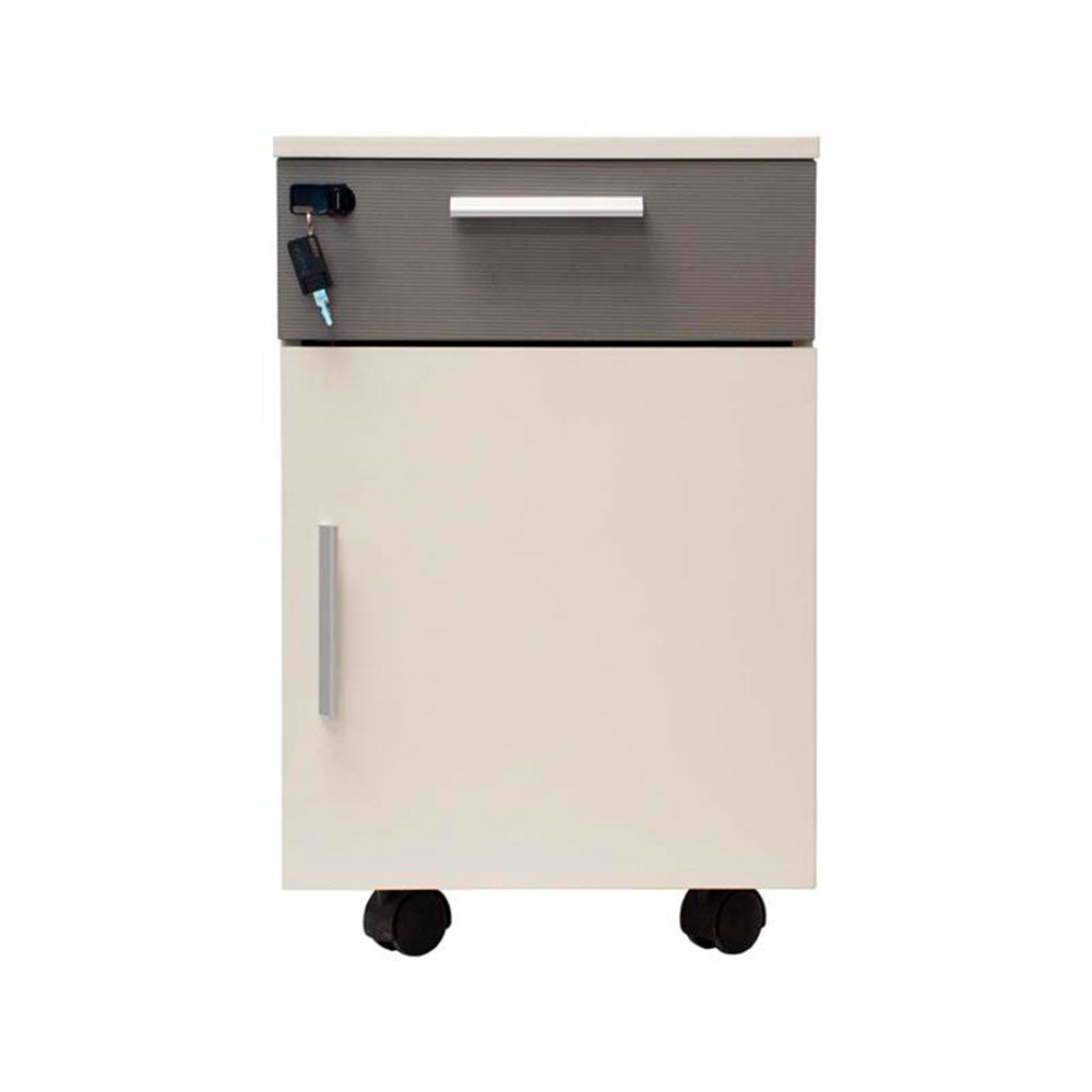 ARCHIVO STARKEN DE 1 GAVETA MS CABINA EN MELAMINE WHITEGRAY