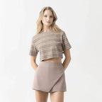 ASH CROP TOP WOMEN TAUPE GRAY - Monastery | Tienda Oficial Colombia