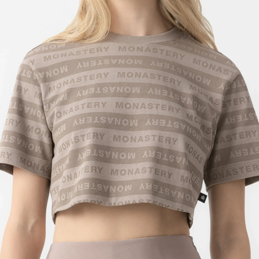 ASH CROP TOP WOMEN TAUPE GRAY - Monastery | Tienda Oficial Colombia