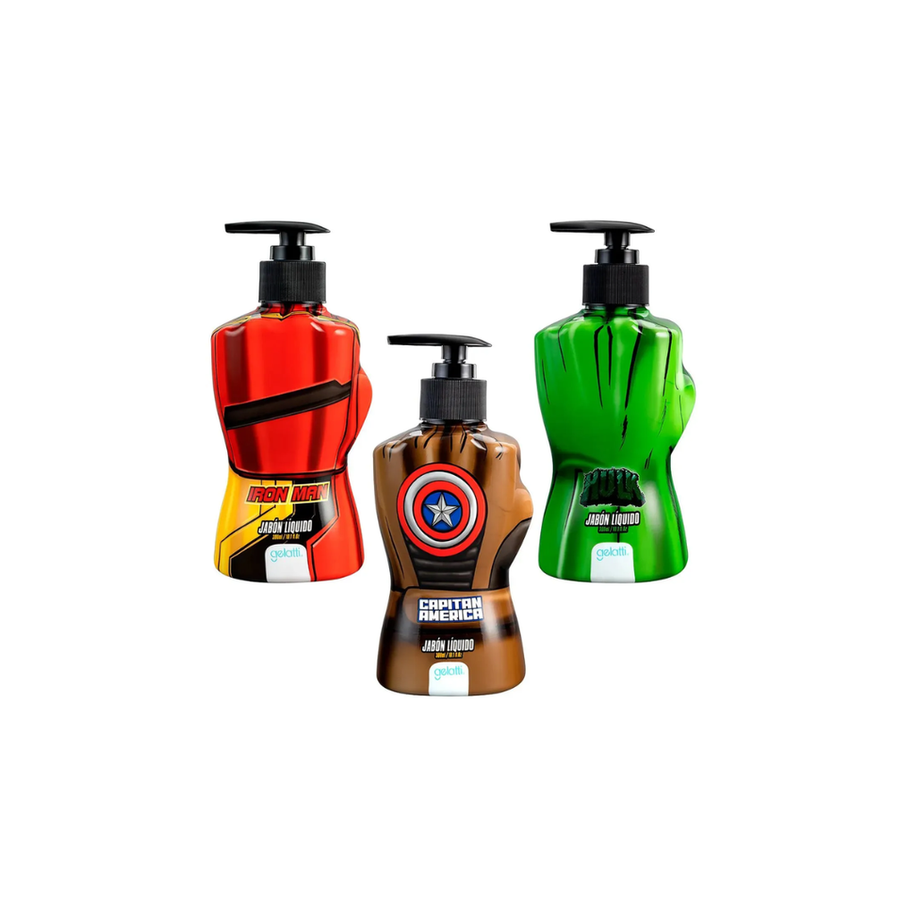 GT Avengers 2D Jabon Liquido 300 ml. (3 MIX)