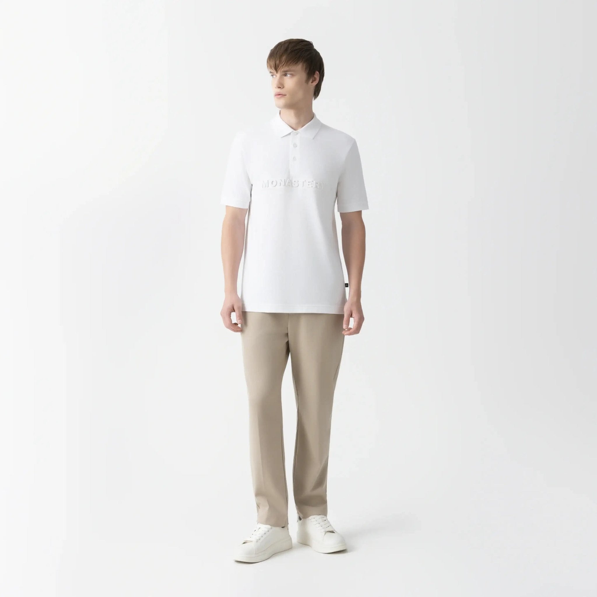 AVRA POLO MEN WHITE - Monastery | Tienda Oficial Colombia