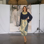 Pareo Sarong 008 – Wild Blue & Mustard