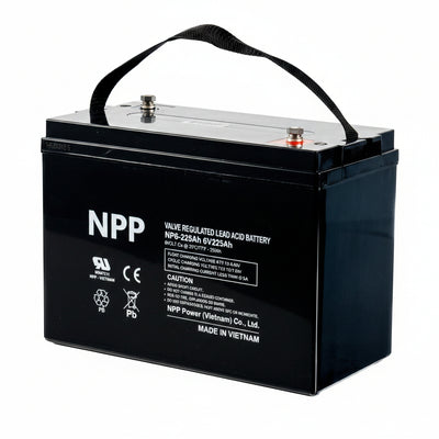BATERA DE INVERSOR NPP 6V225AMP LIBRE DE MANTENIMIENTOAGM