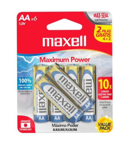 BATERA MAXELL LR6 ALCALINA AA