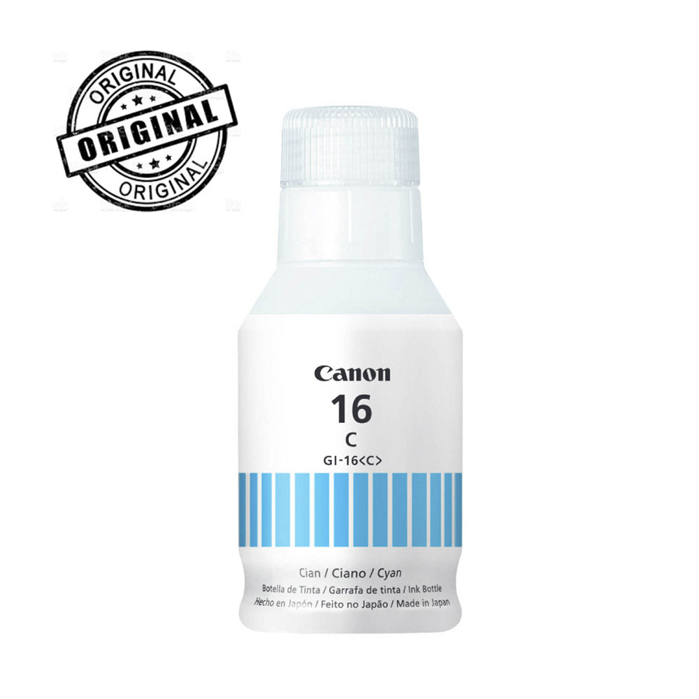 BOTELLA DE TINTA CANON  GI16 PARA MAXIFY 6010 CYAN