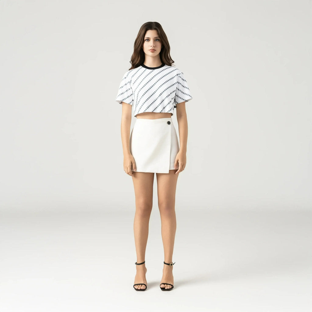BRITANIA CROP TOP WOMEN WHITE - Monastery | Tienda Oficial Colombia