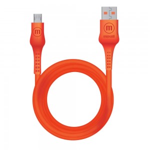 CABLE MAXELL 6FT USB TO MICRO USB JELLEEZ ORANGE