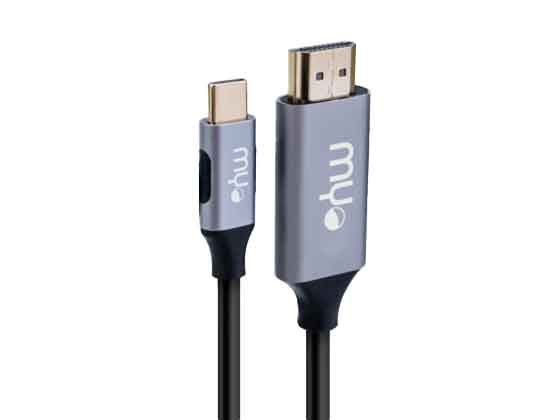CABLE MYO 6FT HDMI TO USBC 4K BLACK