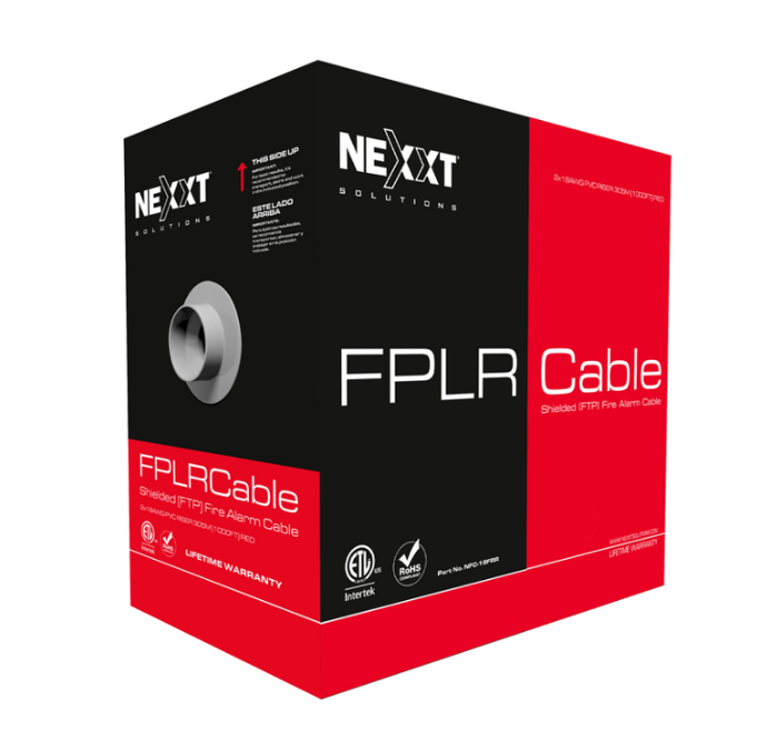 CABLE NEXXT 1000FT FPLR PARA SISTEMA DE ALARMA 18AWG1PAR BLINDADORED