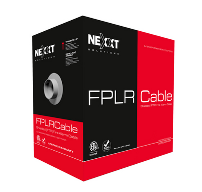 CABLE NEXXT 1000FT FPLR PARA SISTEMA DE ALARMA 18AWG1PAR BLINDADORED