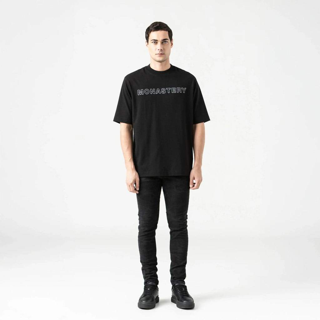 CAPONE T - SHIRT OVERSIZED MEN BLACK - Monastery | Tienda Oficial Colombia