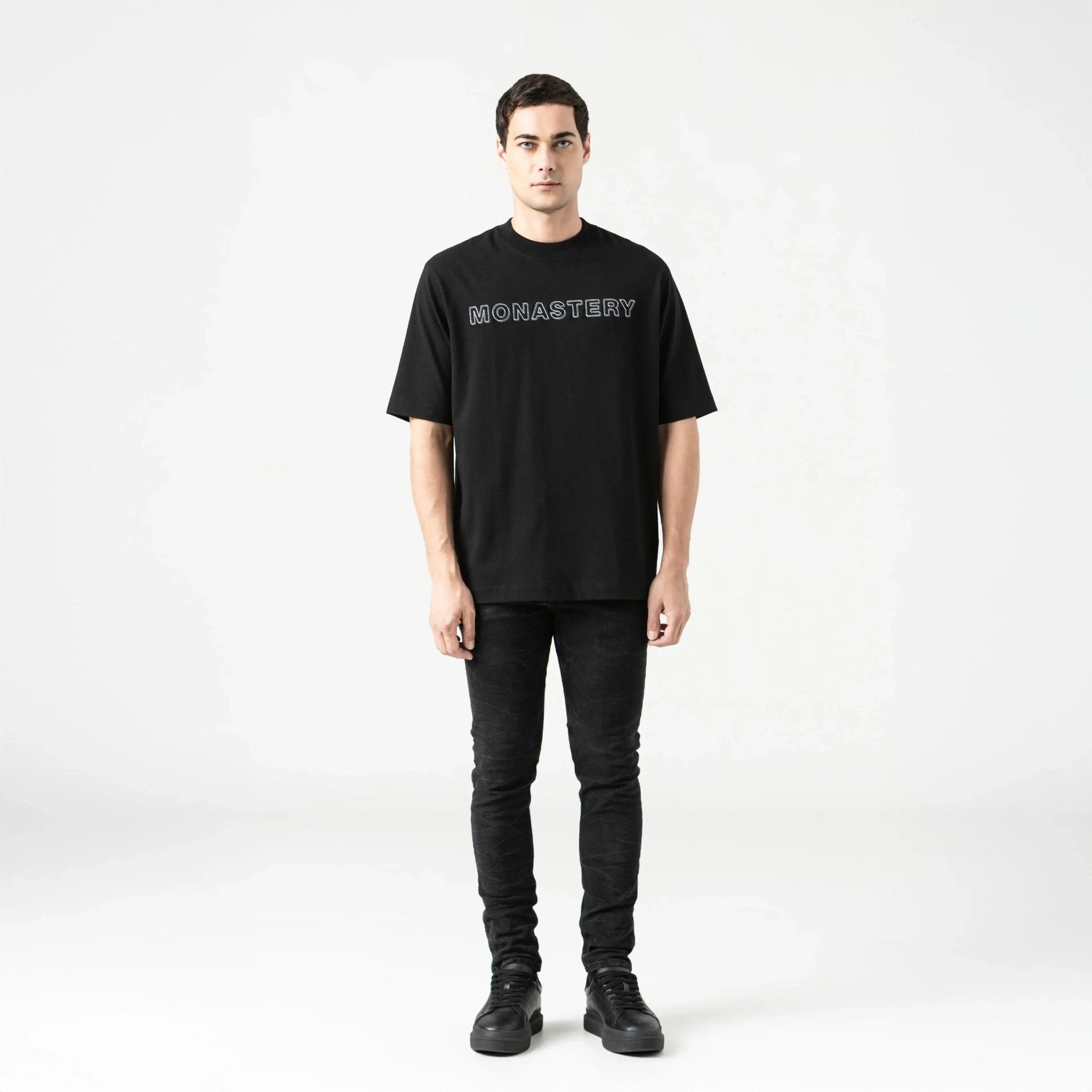 CAPONE T - SHIRT OVERSIZED MEN BLACK - Monastery | Tienda Oficial Colombia
