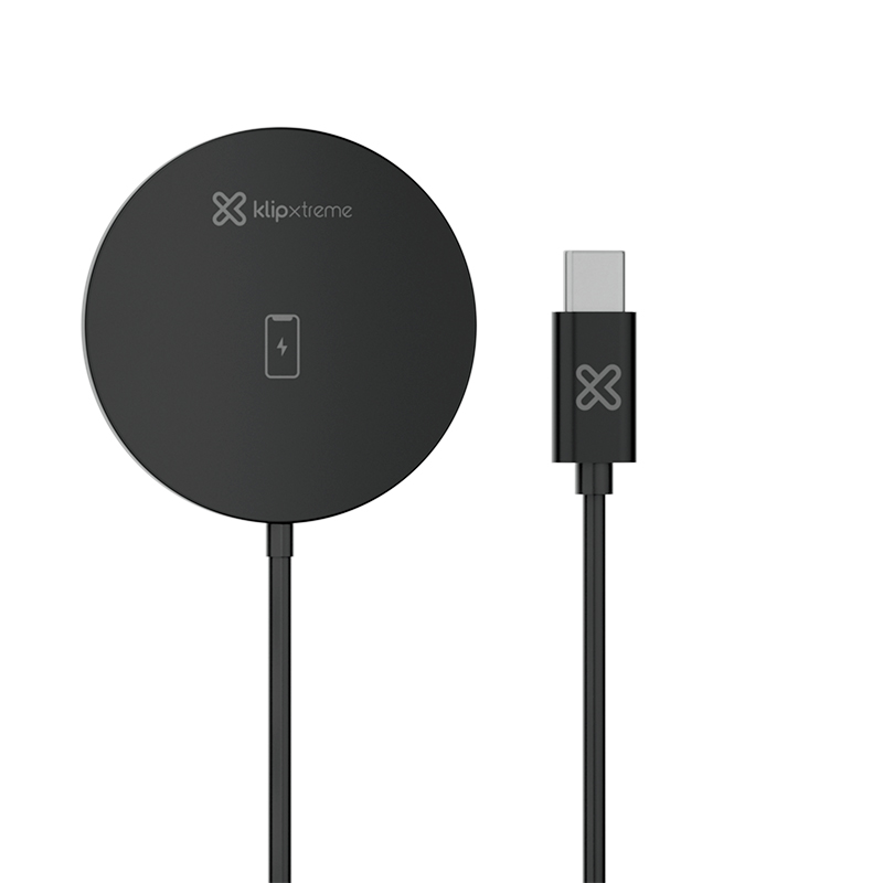 CARGADOR KLIPX POWERDESK MAGNETIC WIRELESSUSBCBLACK