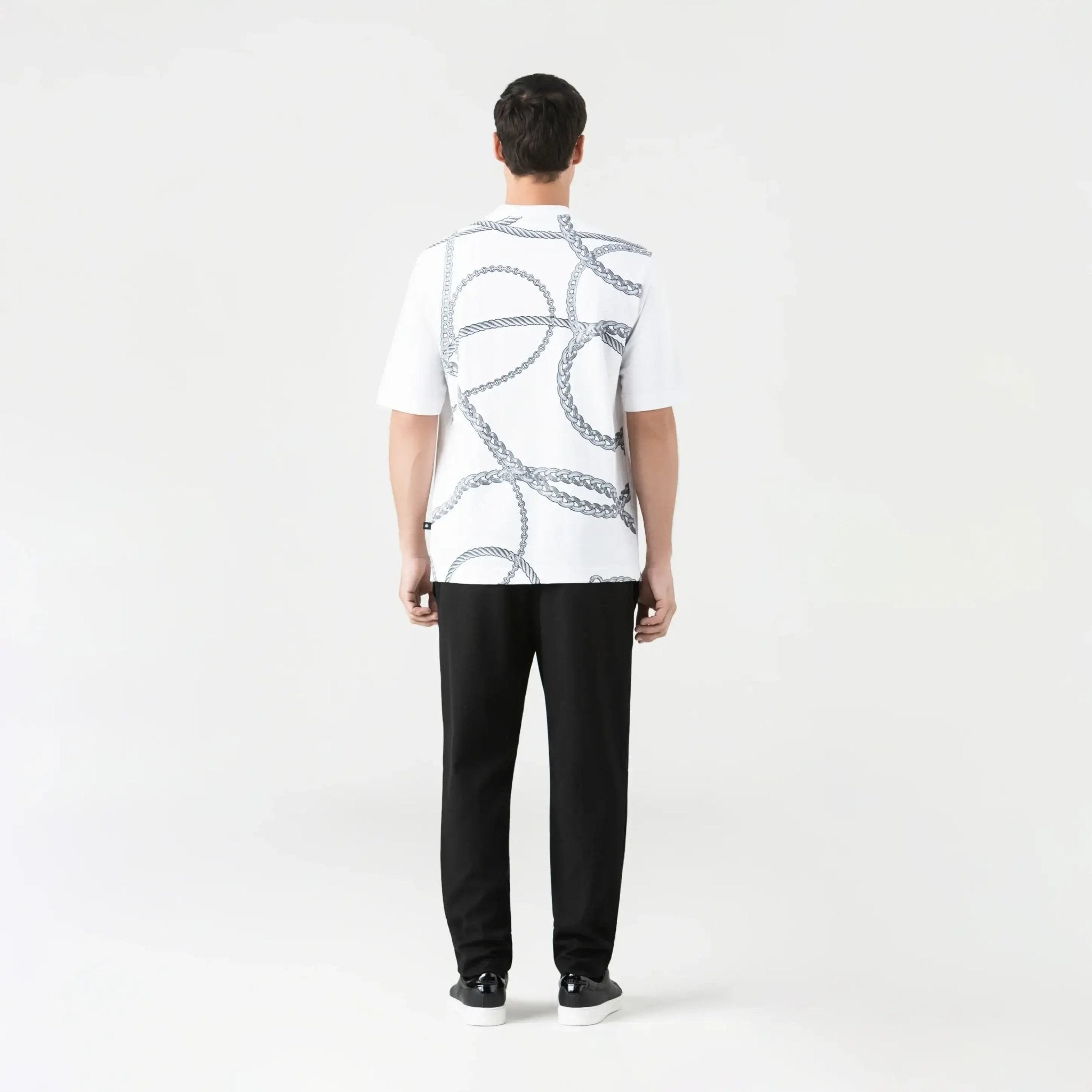 CHAINS T - SHIRT OVERSIZED MEN WHITE - Monastery | Tienda Oficial Colombia
