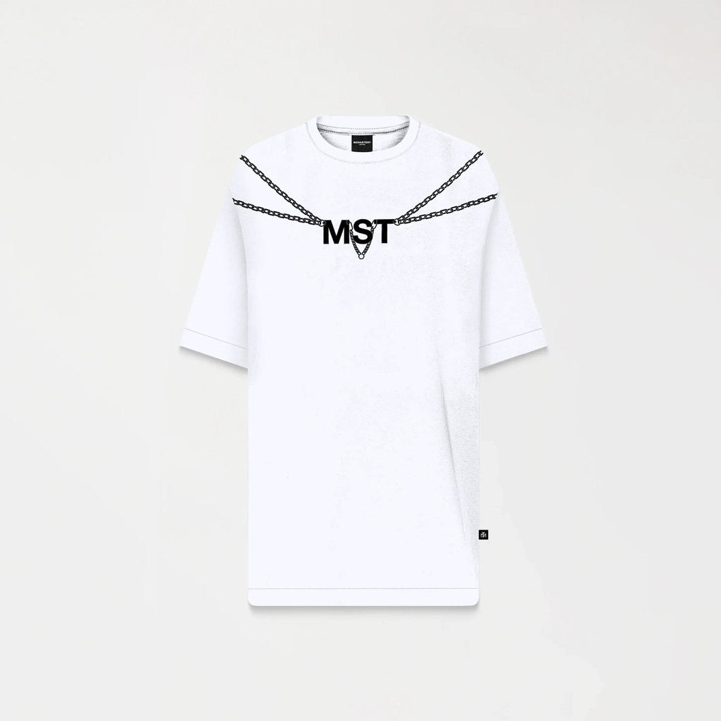 CHAINS T - SHIRT OVERSIZED MEN WHITE - Monastery | Tienda Oficial Colombia