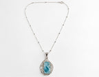 Collar de plata con larimar