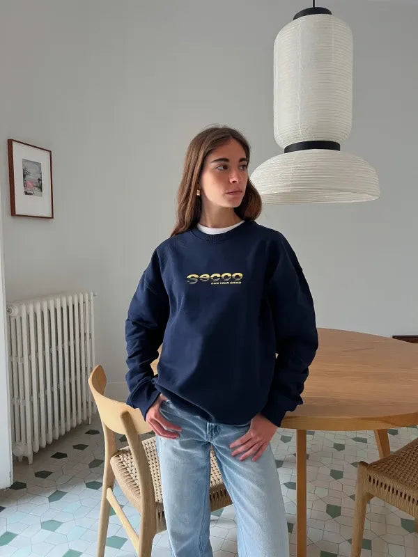 Own Your Grind Crewneck Azul Marino