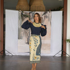 Pareo Sarong 008 – Wild Blue & Mustard