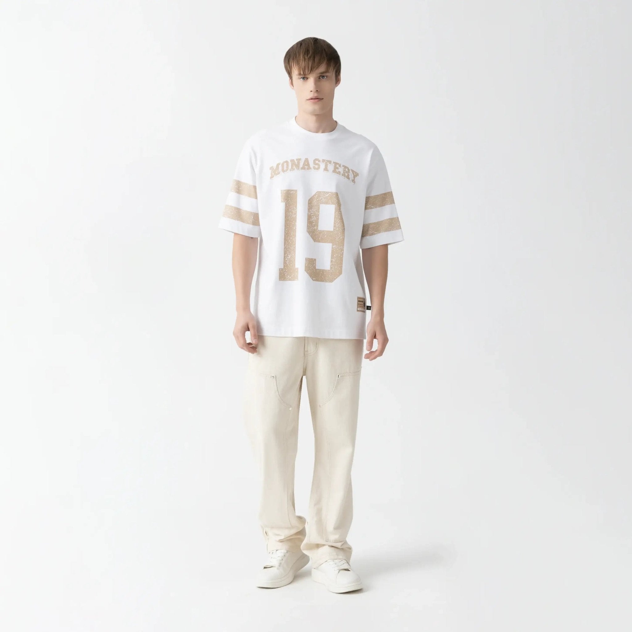 DAVEN T - SHIRT OVERSIZED MEN WHITE - Monastery | Tienda Oficial Colombia