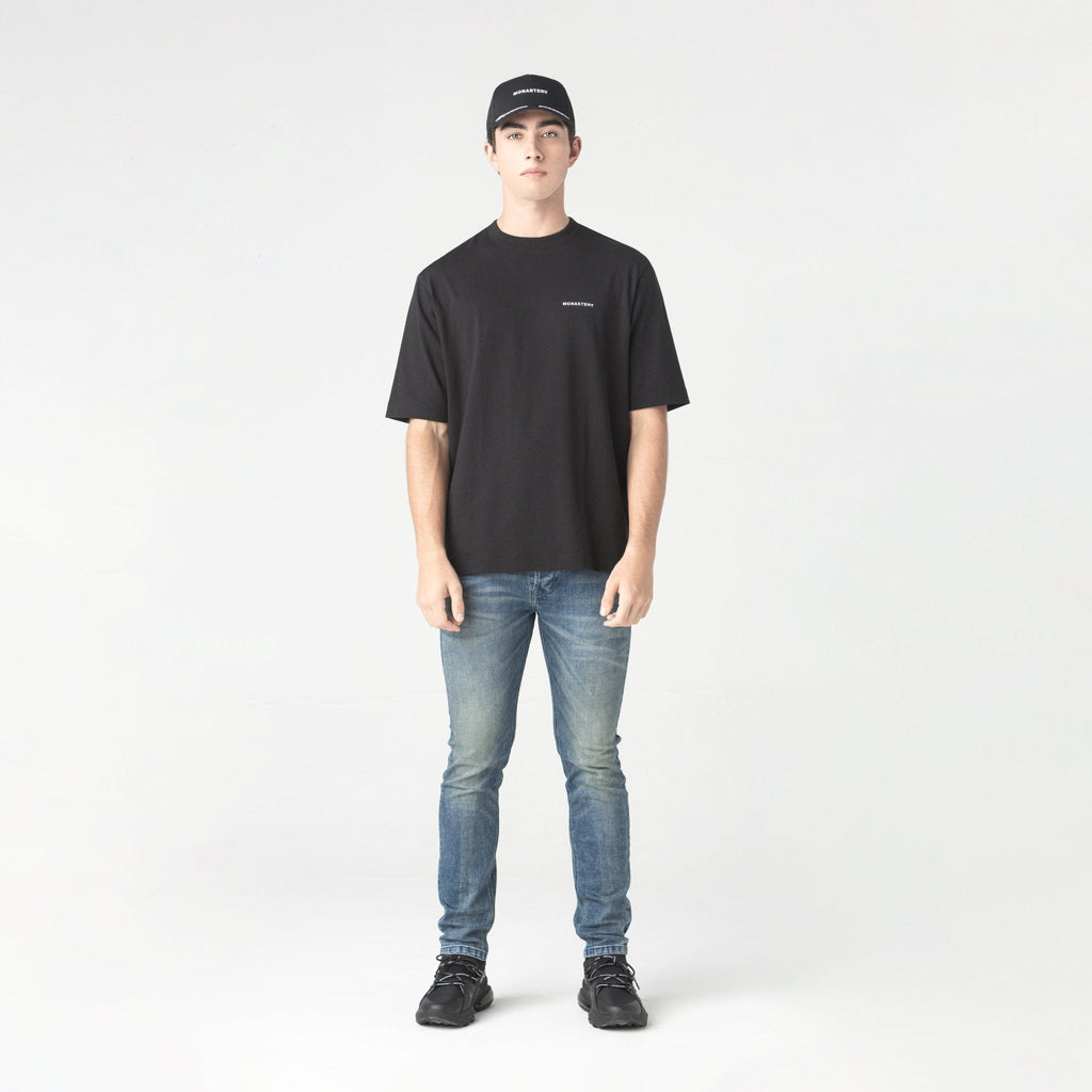DENWEN T - SHIRT OVERSIZED MEN BLACK - Monastery | Tienda Oficial Colombia