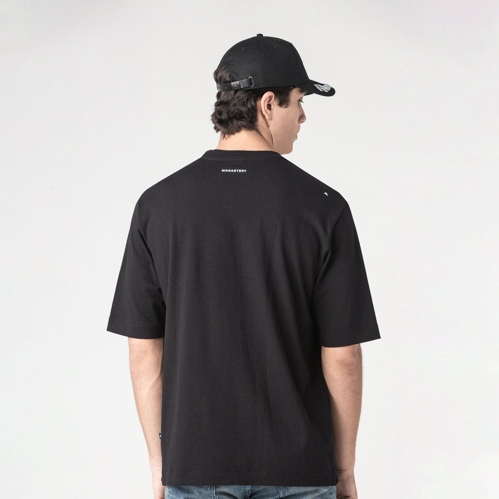 DENWEN T - SHIRT OVERSIZED MEN BLACK - Monastery | Tienda Oficial Colombia