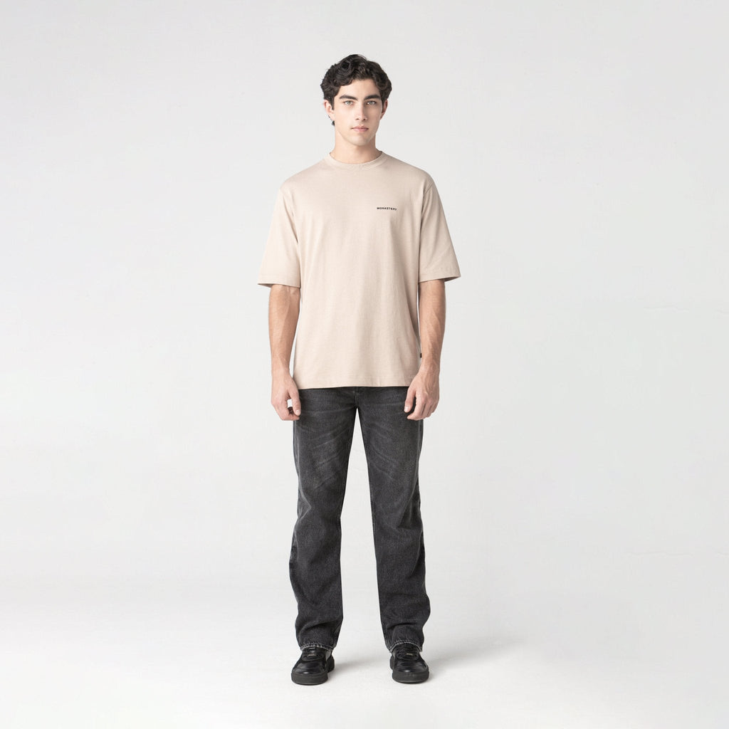 DENWEN T - SHIRT OVERSIZED MEN SIMPLY TAUPE - Monastery | Tienda Oficial Colombia