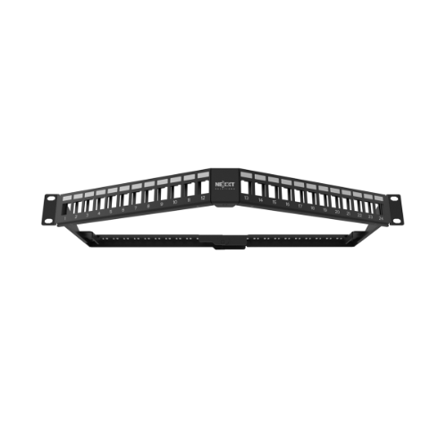 PATCH PANEL NEXXT ANGULAR BLINDADO 1U 24PORTS MOD
