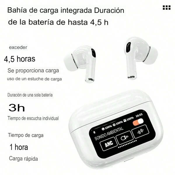 Audifonos Bluetooth Con Pantalla Táctil