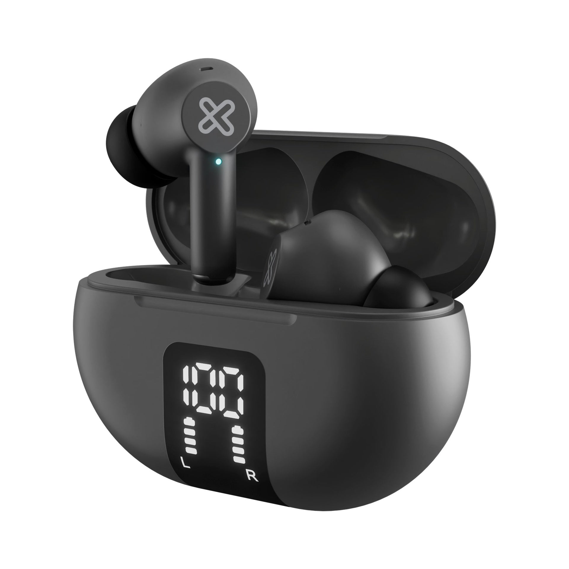 EARBUDS KLIPX EDGEBUDS WITH CHARGING CASE WIRELESS GRAY