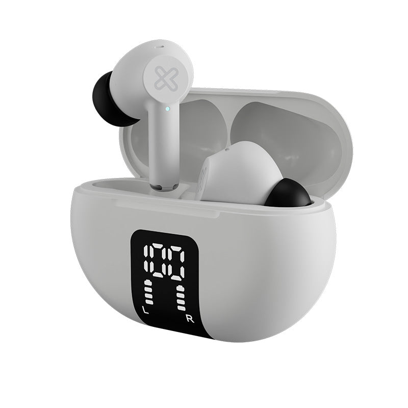 EARBUDS KLIPX EDGEBUDS WITH CHARGING CASE WIRELESS WHITE